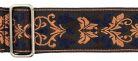 GST-194-05 Gaucho Traditional Series guitar strap, 2 jacquard weave, leather slips, multi colors