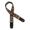 GST-194-06 Gaucho Traditional Series guitar strap, 2 jacquard weave, leather slips, multi colors