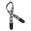 GST-195-01 Gaucho Traditional Series guitar strap, 2 jacquard weave, leather slips, multi colors