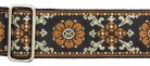 GST-195-02 Gaucho Traditional Series guitar strap, 2 jacquard weave, leather slips, multi colors