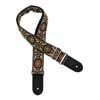 GST-195-02 Gaucho Traditional Series guitar strap, 2 jacquard weave, leather slips, multi colors