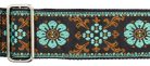 GST-195-03 Gaucho Traditional Series guitar strap, 2 jacquard weave, leather slips, multi colors