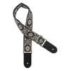 GST-195-04 Gaucho Traditional Series guitar strap, 2 jacquard weave, leather slips, multi colors