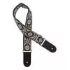 GST-195-04 Gaucho Traditional Series guitar strap, 2 jacquard weave, leather slips, multi colors