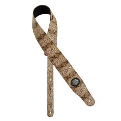 GST-205-BR Gaucho Cobra Series guitar strap, brown snakeskin