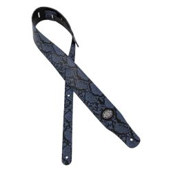 GST-205-BU Gaucho Cobra Series guitar strap, blue snakeskin