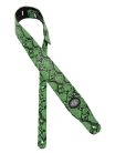 GST-205-GN Gaucho Cobra Series guitar strap, green snakeskin