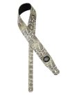 GST-205-WH Gaucho Cobra Series guitar strap, white snakeskin