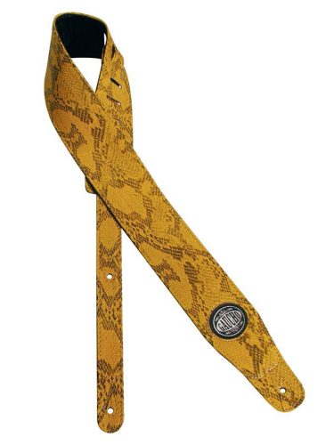 GST-205-YE Gaucho Cobra Series guitar strap, yellow snakeskin