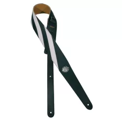   GST-217-BK Gaucho Two Tone Series guitar strap, black and white, white stripes design