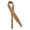 GST-240-01 Gaucho Peace Series guitar strap, linen colorfull design with suede back, rainbow stripes