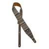 GST-240-03 Gaucho Peace Series guitar strap, linen colorfull design with suede back, jeans stripes