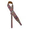 GST-240-04 Gaucho Peace Series guitar strap, linen colorfull design with suede back, purple stripes