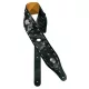 GST-290-BK Gaucho Biker Series guitar strap, 4 inch wide, black, with bats