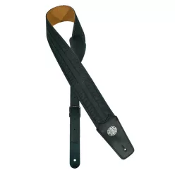   GST-292-BK Gaucho Biker Series guitar strap, black, rubber tyre