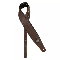   GST-310-DBR Gaucho Padded Series guitar strap, dark brown, black padded back