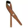 GST-314-LBR Gaucho Padded Series guitar strap, black padded back, light brown