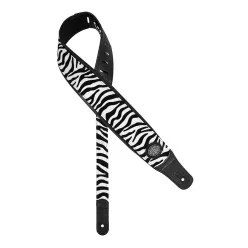   GST-340-ZE Gaucho Wildlife Series guitar strap, zebra short fur