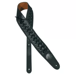   GST-360-BK Gaucho High Heels Series guitar strap, with shoe lace, black patent