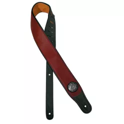   GST-400-RD Gaucho Stylish Series guitar strap, black back, red