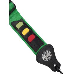   GST-55-GN Gaucho Standard Series guitar strap, with 3 pick holders, green nylon