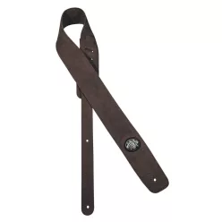   GST-610-DBR Gaucho Padded Suede Series guitar strap, dark brown suede top, dark brown suede back