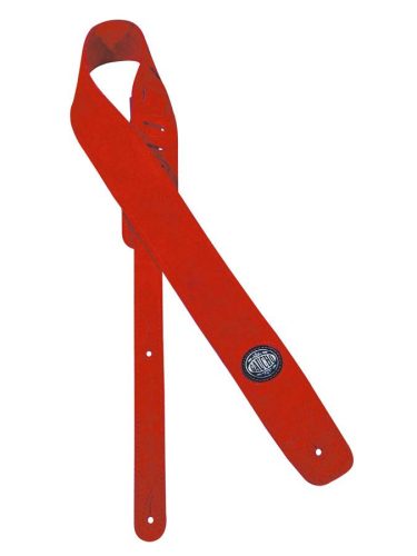 GST-610-RD Gaucho Padded Suede Series guitar strap, red suede top, red suede back