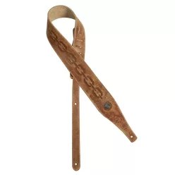   GST-644-LBR Gaucho Buffalo IV Series guitar strap, faux leather, light brown