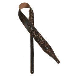   GST-645-DBR Gaucho Buffalo V Series guitar strap, faux leather, dark brown