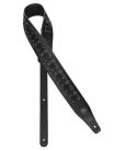 GST-648-BK Gaucho Buffalo Lace Series guitar strap, faux leather and lace, black