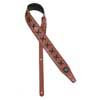 GST-648-BR Gaucho Buffalo Lace Series guitar strap, faux leather and lace, brown