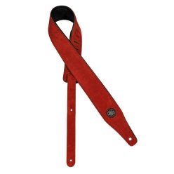   GST-662-RD Gaucho Suede Two Series guitar strap, top quality suede, red