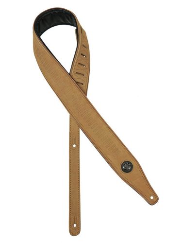 GST-663-LBR Gaucho Suede Three Series guitar strap, top quality suede, light brown