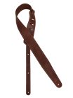 GST-951-DBR Gaucho Cobbler Series guitar strap, top quality European leather, 5,5 cm. wide, dark brown, made in Italy