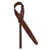 GST-951-DBR Gaucho Cobbler Series guitar strap, top quality European leather, 5,5 cm. wide, dark brown, made in Italy