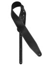 GST-952-BK Gaucho Cobbler Series guitar strap, top quality European leather, 7 cm. wide, black, made in Italy