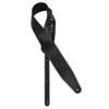 GST-952-BK Gaucho Cobbler Series guitar strap, top quality European leather, 7 cm. wide, black, made in Italy