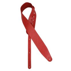   GST-952-RD Gaucho Cobbler Series guitar strap, top quality European leather, 7 cm. wide, red, made in Italy