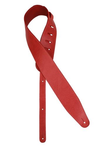 GST-952-RD Gaucho Cobbler Series guitar strap, top quality European leather, 7 cm. wide, red, made in Italy