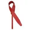 GST-952-RD Gaucho Cobbler Series guitar strap, top quality European leather, 7 cm. wide, red, made in Italy