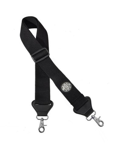 GSTB-100-BK Gaucho Grass Series banjo strap, hemp, black with black slips and chrome clips