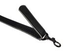 GSTB-641-BK Gaucho Buffalo I Series banjo strap, faux leather, black, chrome clips and velcro quick-release strap