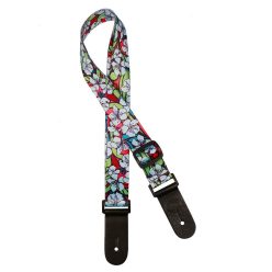   GSTU-80-BU Gaucho Standard Series ukulele strap with blue flowers