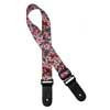 GSTU-80-LI Gaucho Standard Series ukulele strap with lila flowers