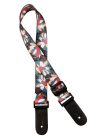 GSTU-80-MC Gaucho Standard Series ukulele strap with multicolor flowers