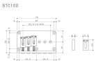 GTC102 Gotoh  bridge for e-guitar, Stallion, strings through body, solid steel saddles, string spacing 10,5 mm, c