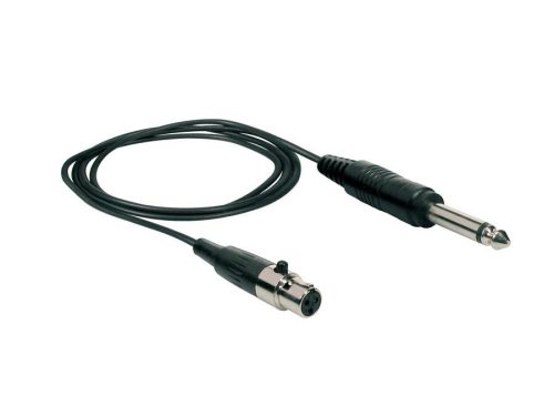 GWS-INST Gatt Audio  instrument cable for GWS-61B beltpack, with 3 pin mini xlr connector and 6.3mm jack