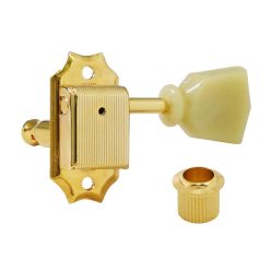   H-20322GSVTR Hosco Japan  machine heads for guitar, 3xL+3xR, Vintage Tone Revival Series, keystone button, gold