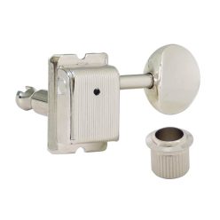   H-21333NSVTR Hosco Japan  machine heads for guitar, 6x left, Vintage Tone Revival Series, nickel oval button, nickel