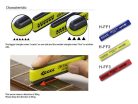 H-FF2 Hosco Japan  compact fret crown file, medium (R:2mm) coarse cut and fine cut sides, yellow